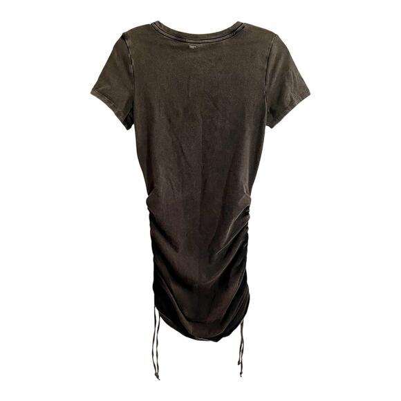 Victorias Secret PINK Dress Women Size Small Gray Ruched Sides Cotton Bodycon - Picture 2 of 9